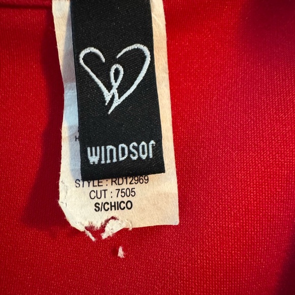 Women’s Red Mini Dress by Windsor size S - Picture 6 of 7